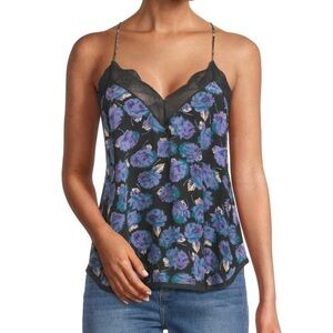 ZADIG & VOLTAIRE Floral Lace Trim Tank Top